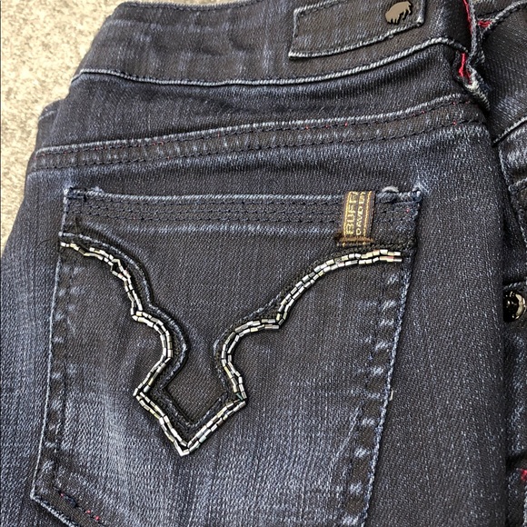 Buffalo David Bitton Dark Indigo Stretch Flared Jeans (B4) - Picture 13 of 13